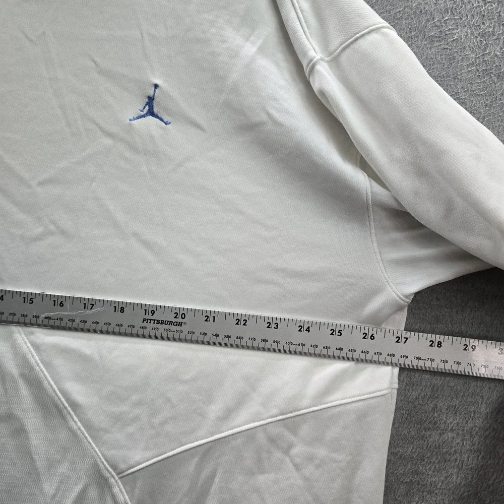 VINTAGE Air Jordan Men Shirt 2XL White Y2K Ringer Short Sleeve Crew Neck READ